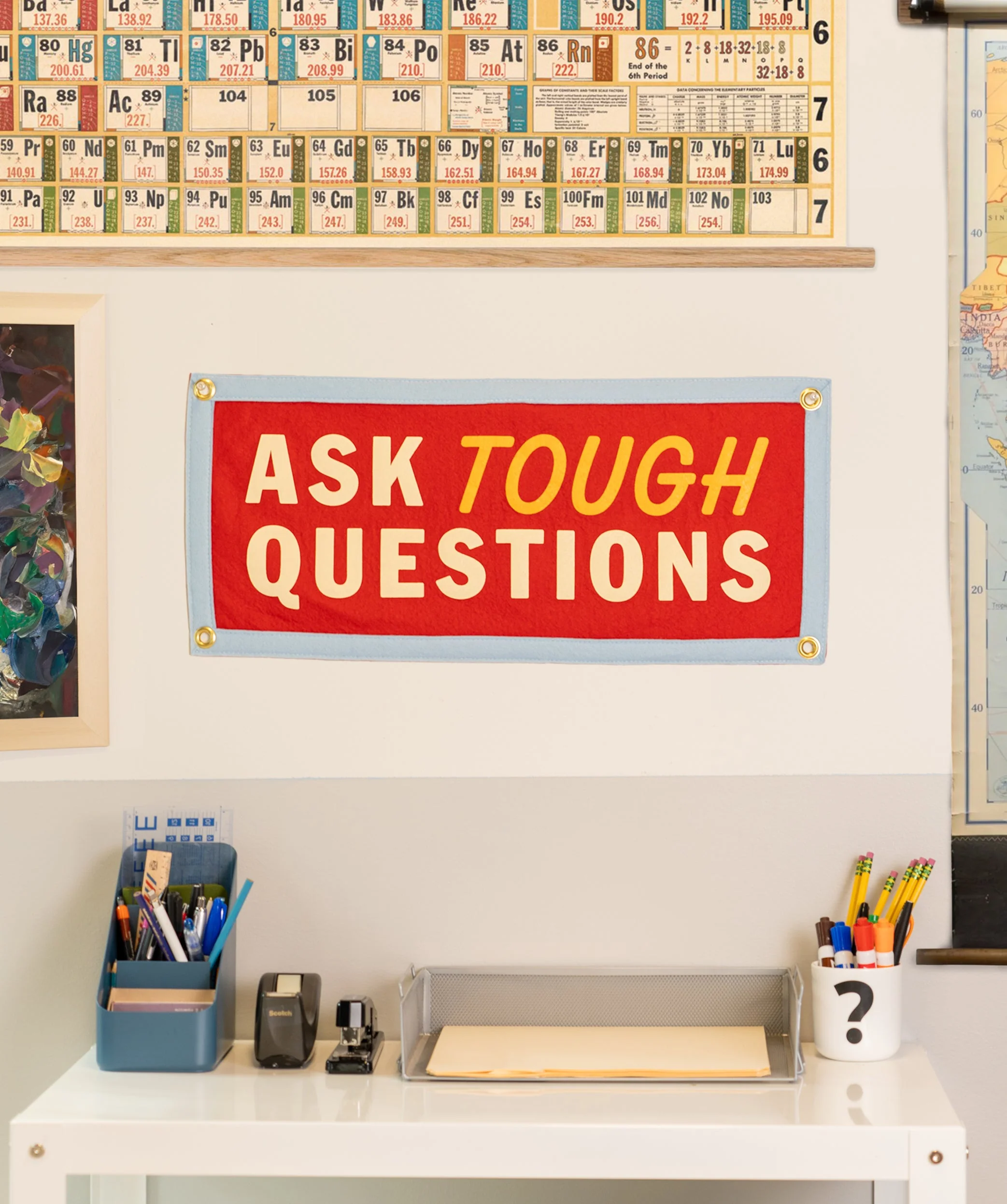 Ask Tough Questions Camp Flag - Image 2
