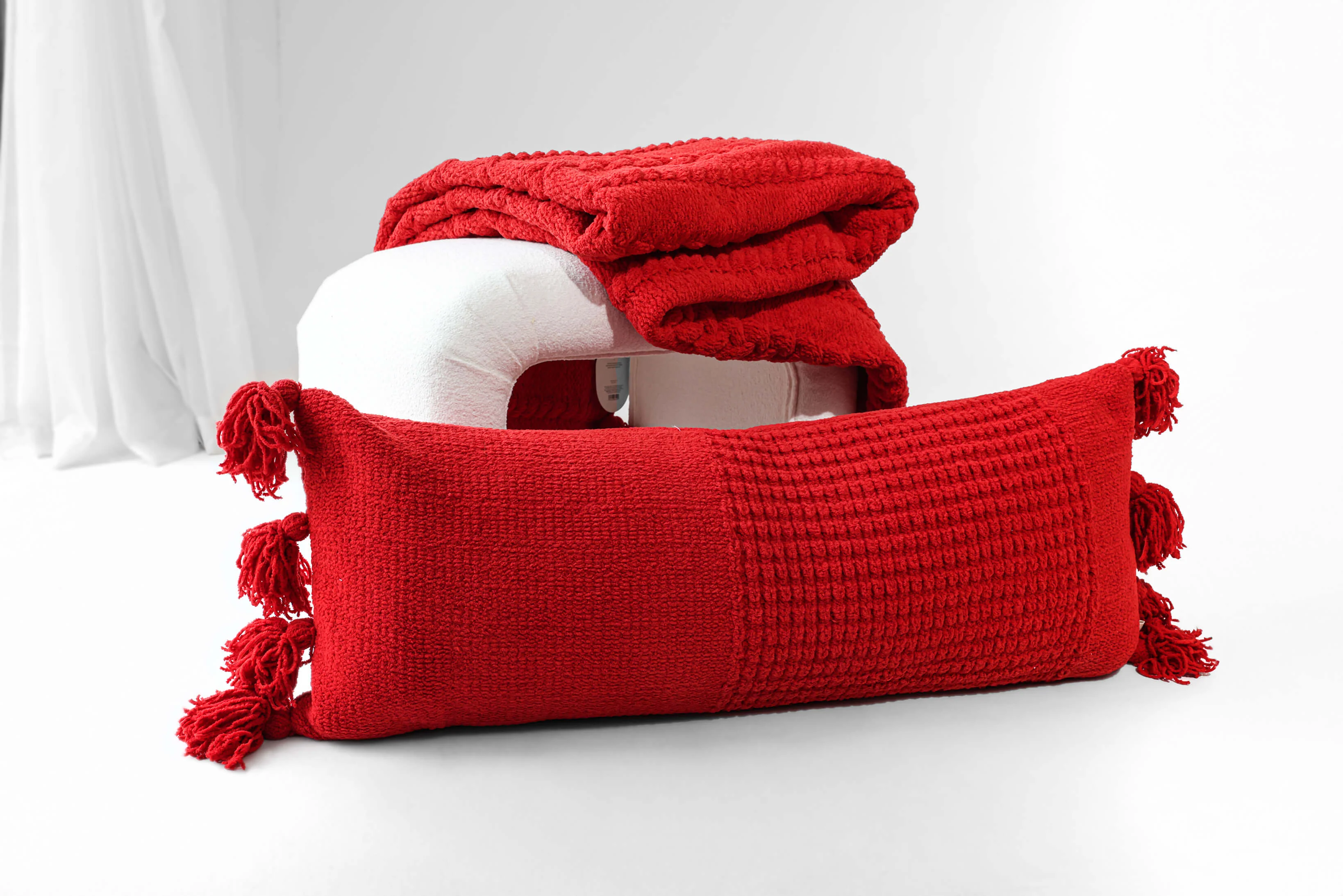 Braided Pom Pom Lumbar Pillow - Image 4