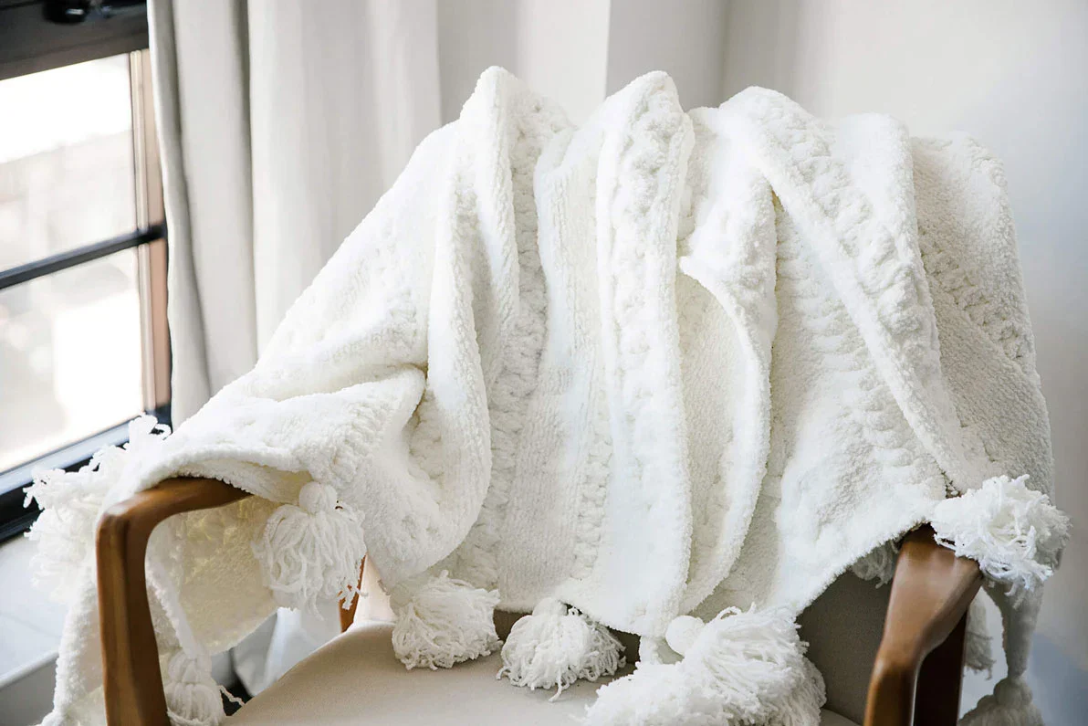 Braided Pom Pom Throw - Image 26