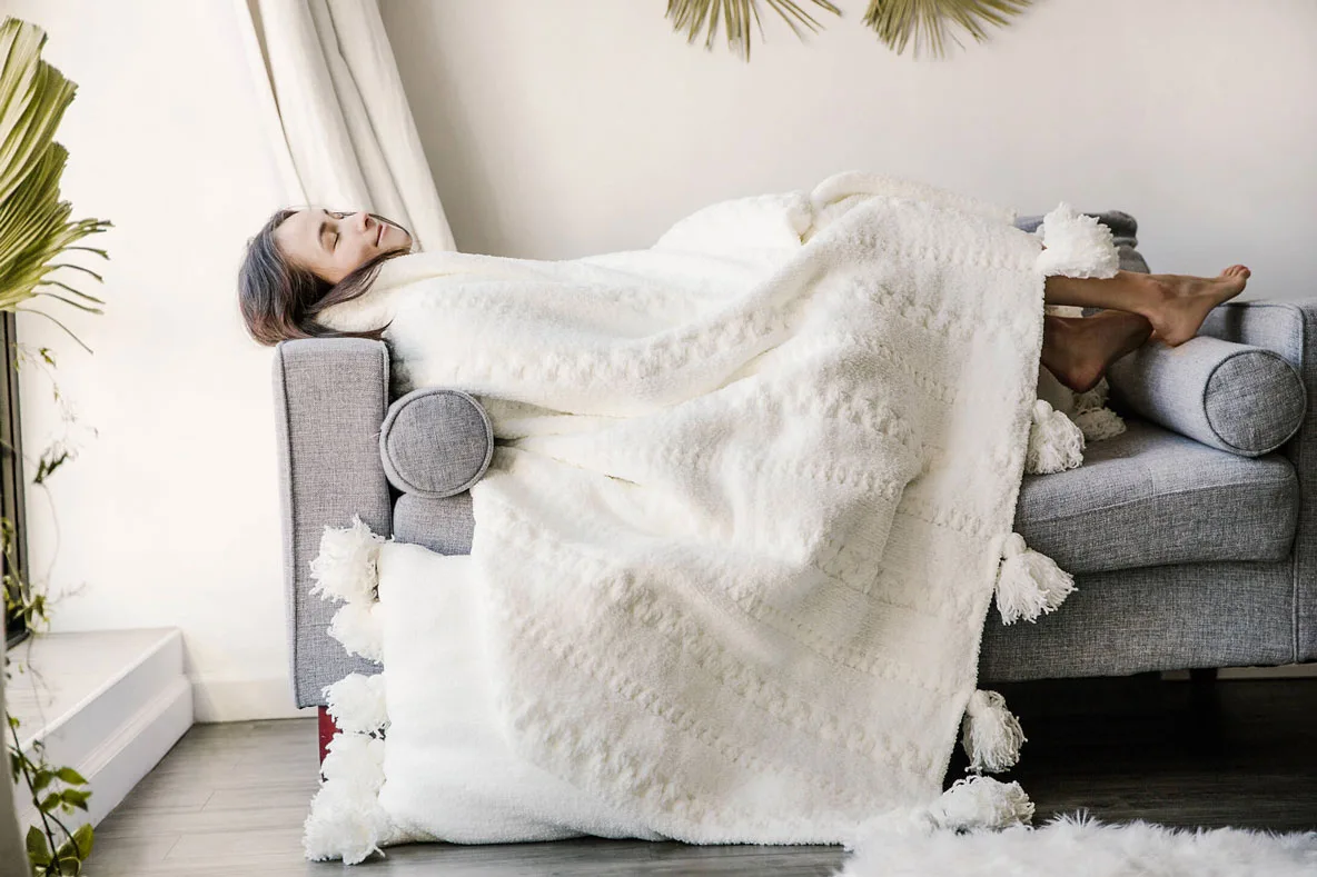 Braided Pom Pom Throw - Image 28