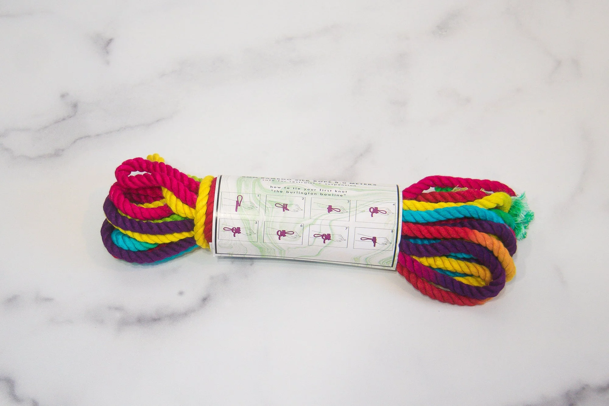 Funfetti Rainbow Bondage Rope by Dame Products - Image 3