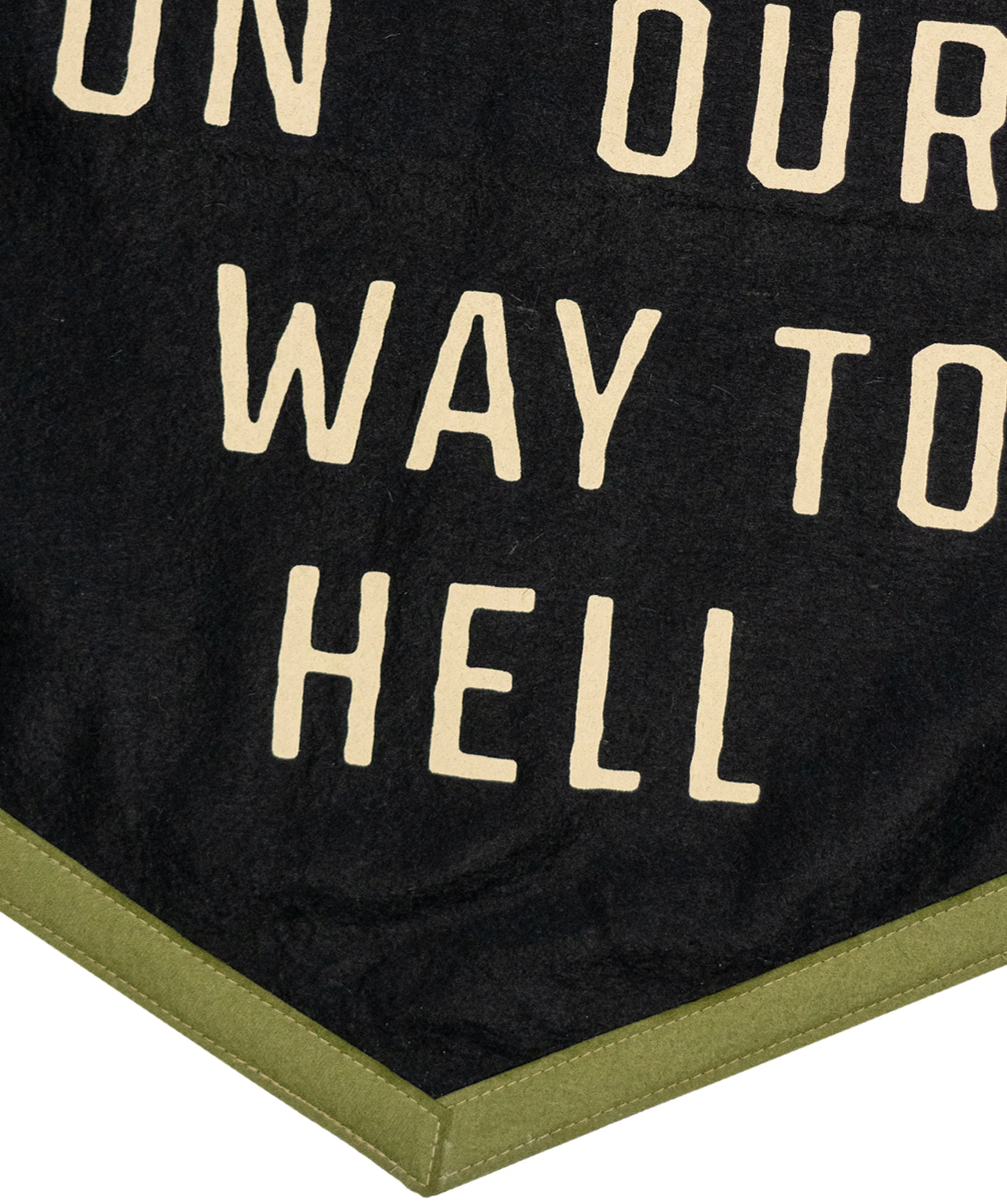Holding Hands On Our Way To Hell Camp Flag • John Moreland x Oxford Pennant - Image 4