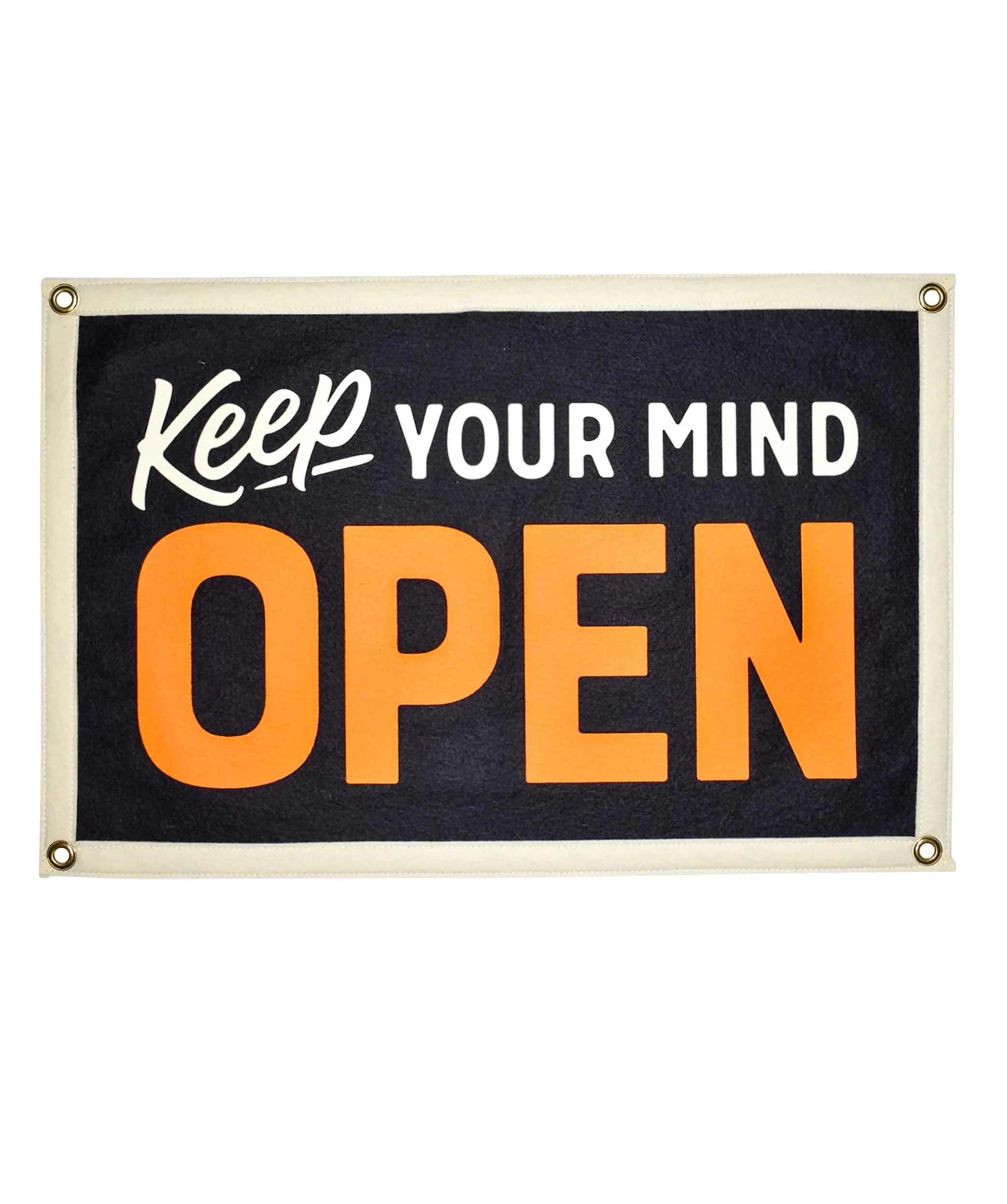 Keep Your Mind Open Camp Flag • Holy Smokes x Oxford Pennant
