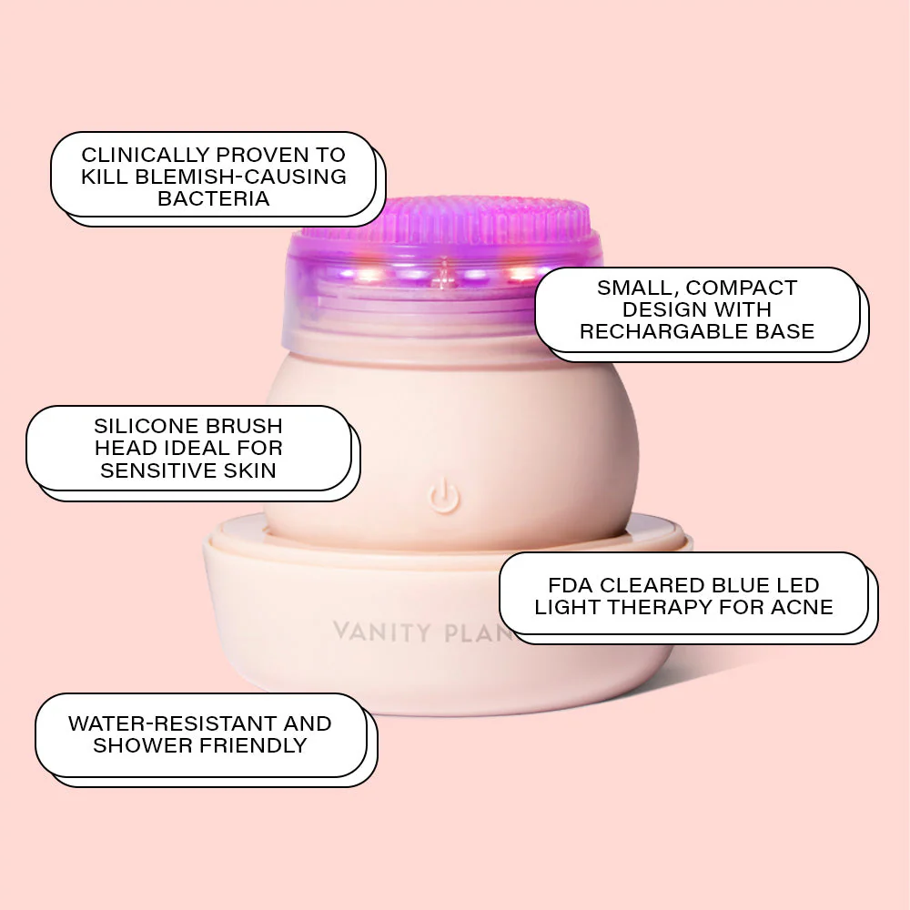 LEDA Blue | Acne Fighting LED Sonic Facial Brush. by Vanity Planet - Image 3