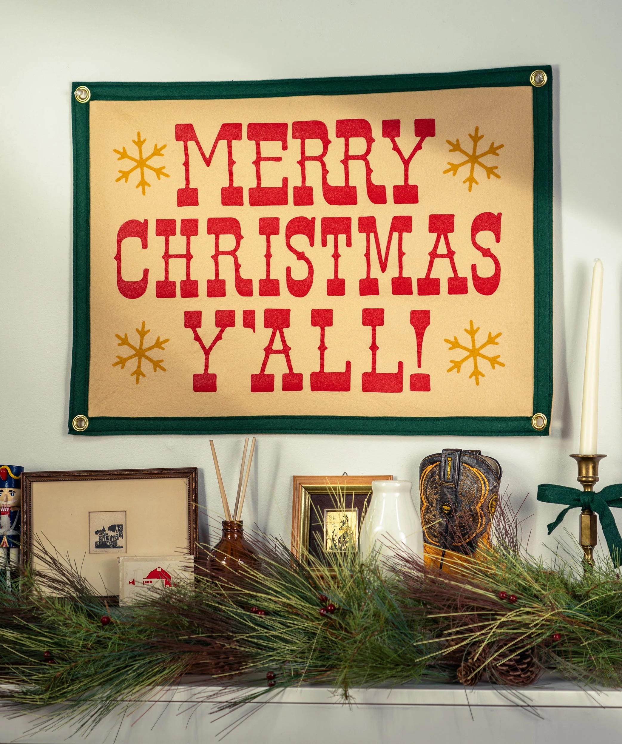 Merry Christmas Y'all! Camp Flag - Image 2