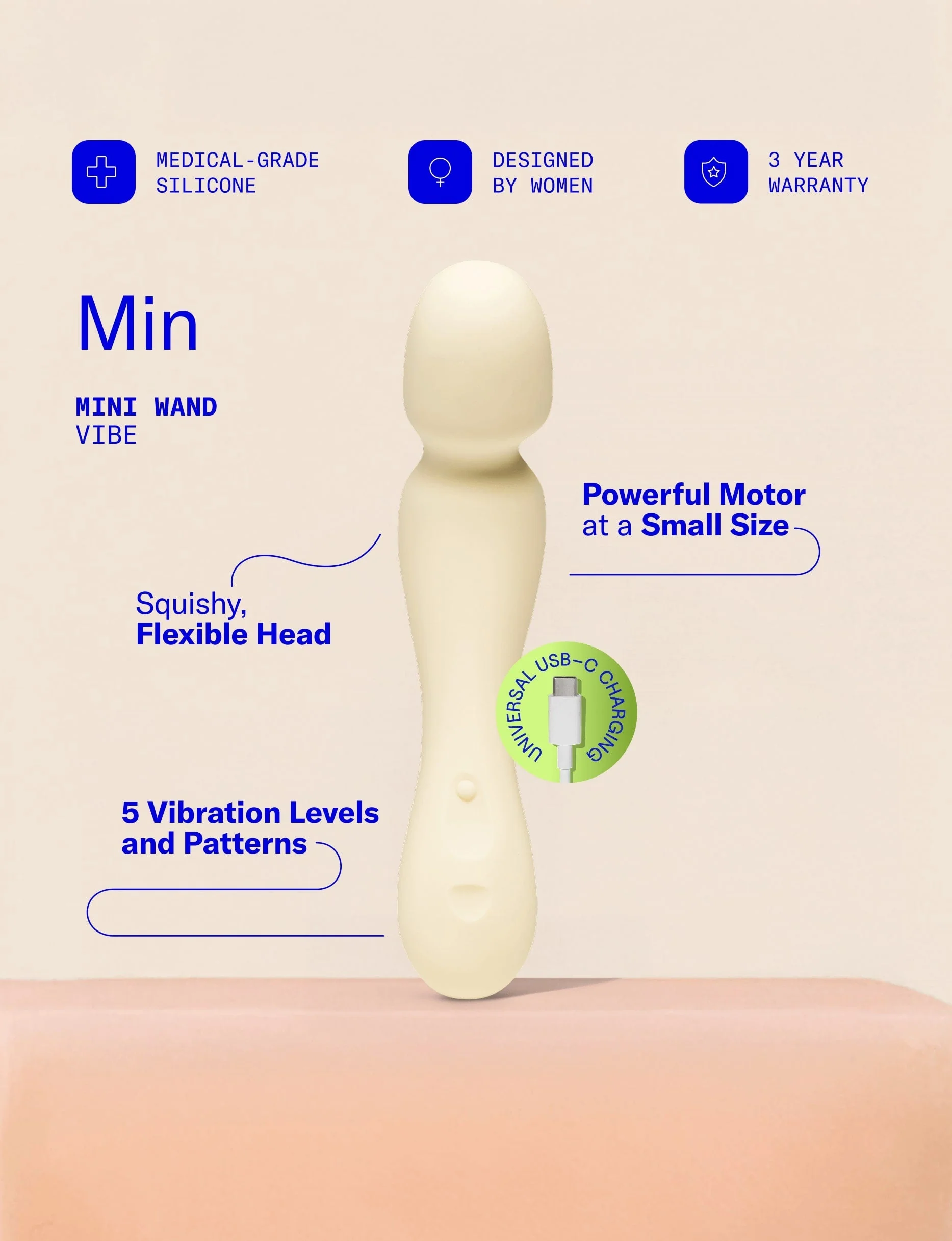 Min Mini Wand Vibrator by Dame Products - Image 2
