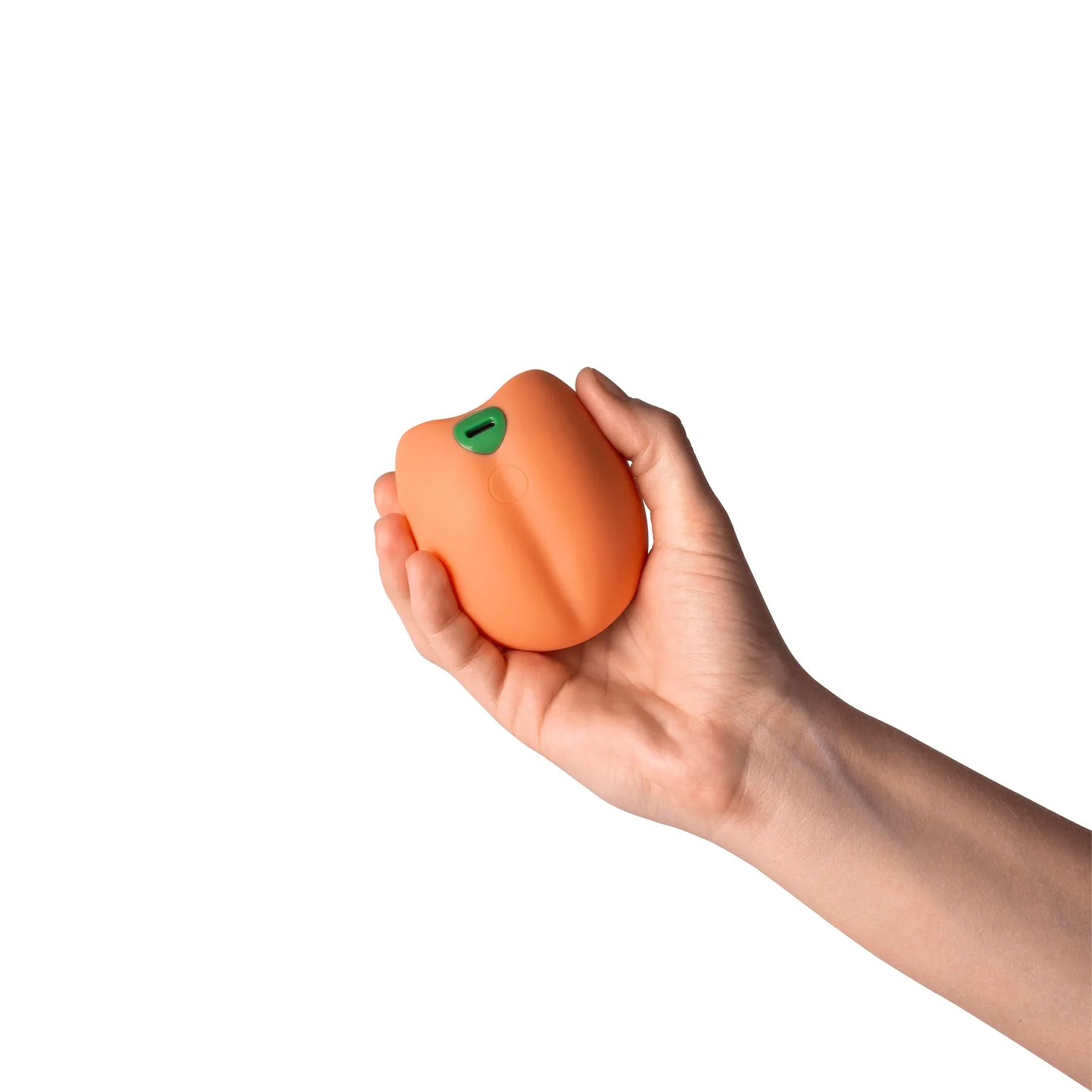 Peach Emojibator Vibrating Stroker by Dame Products - Image 3