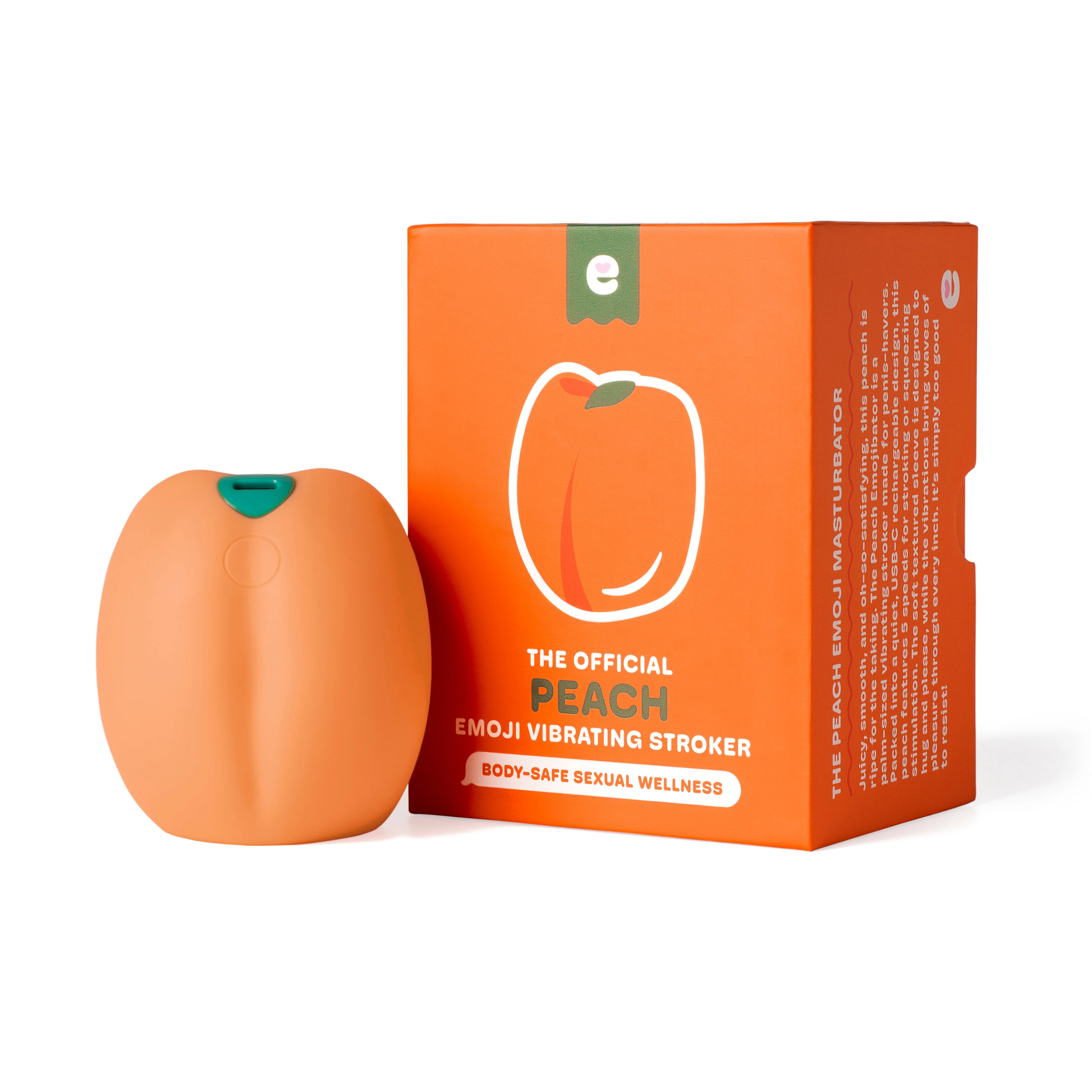 Peach Emojibator Vibrating Stroker by Dame Products - Image 8