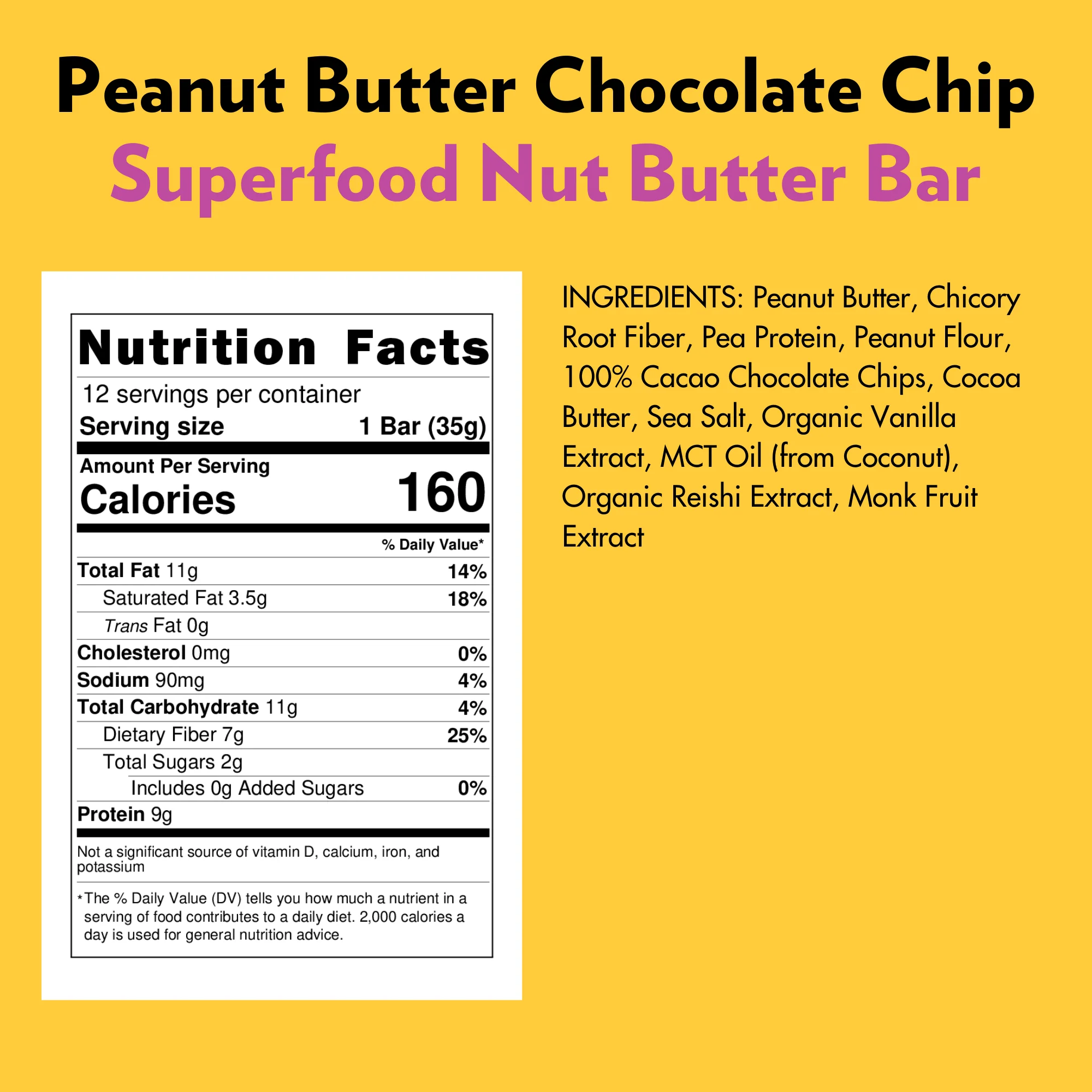 Peanut Butter Chocolate Chip SUPERFOOD Bar (12 Count) 🥜 - Image 3