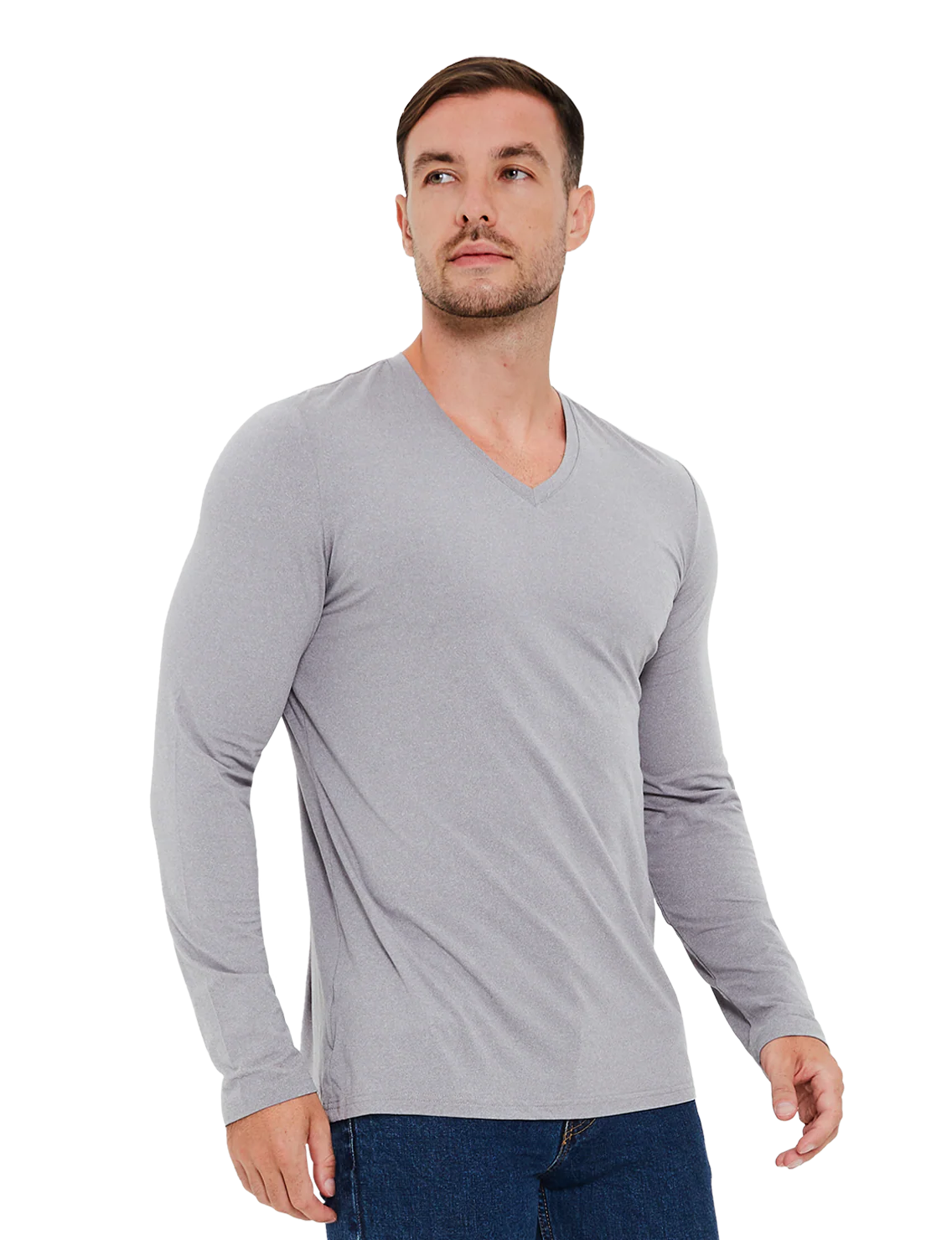Re:Luxe Essential Long Sleeve V-Neck - Classic Fit - Image 6