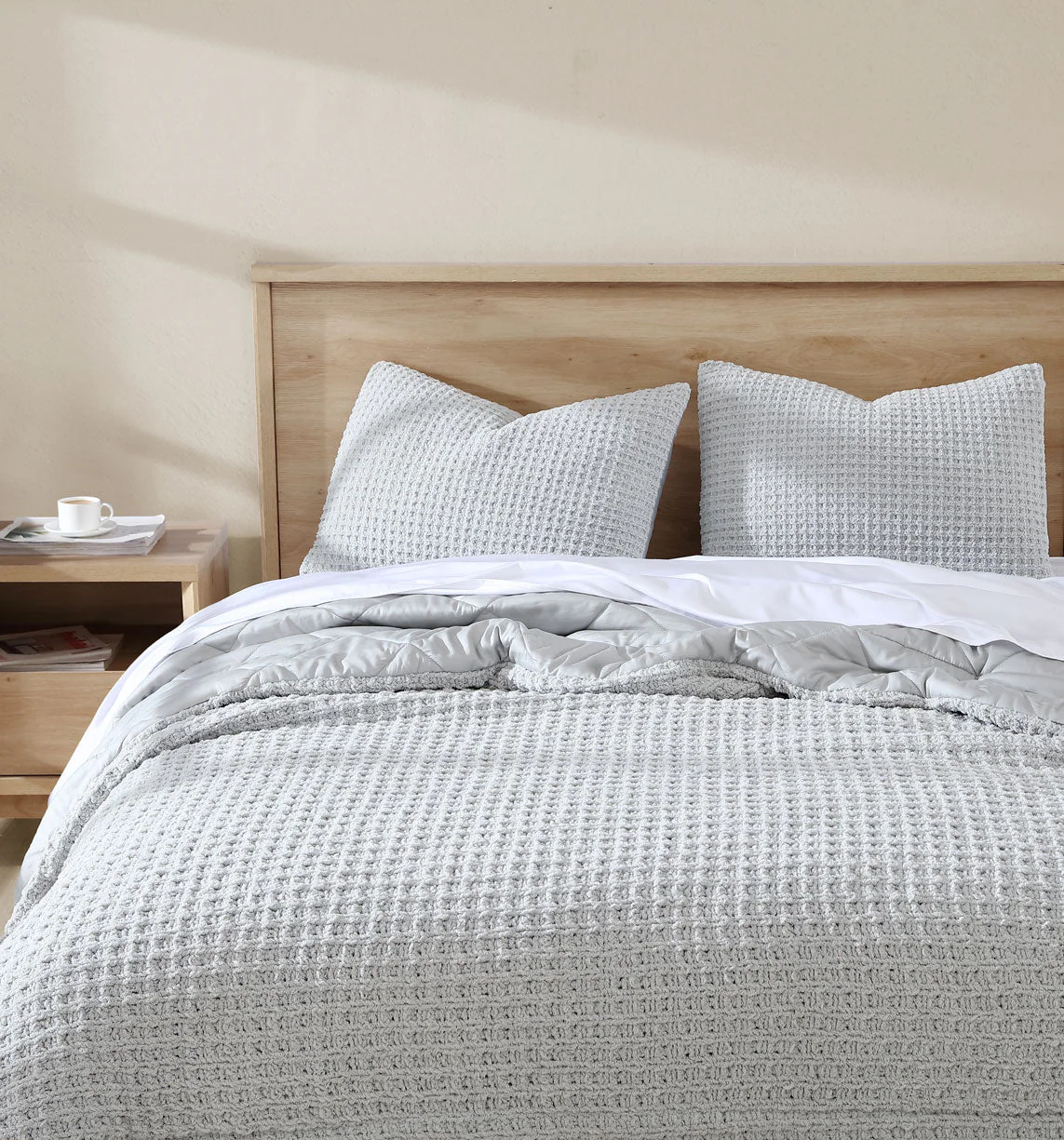 Snug Waffle + Bamboo Sham Set - Image 4